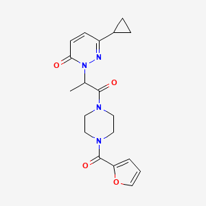 6-cyclopropyl-2-(1-(4-(furan-2-carbonyl)piperazin-1-yl)-1-oxopropan-2-yl)pyridazin-3(2H)-one