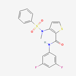 N-(3,5-difluorophenyl)-3-(N-methylphenylsulfonamido)thiophene-2-carboxamide