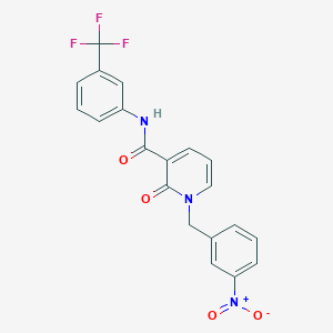 1-(3-nitrobenzyl)-2-oxo-N-(3-(trifluoromethyl)phenyl)-1,2-dihydropyridine-3-carboxamide
