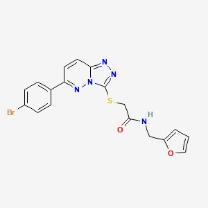 2-((6-(4-bromophenyl)-[1,2,4]triazolo[4,3-b]pyridazin-3-yl)thio)-N-(furan-2-ylmethyl)acetamide