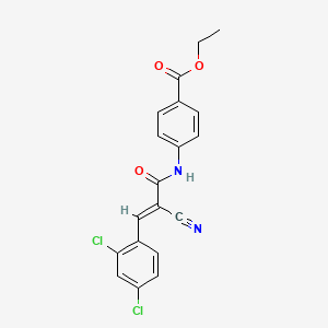 ethyl 4-[(2E)-3-(2,4-dichlorophenyl)-2-cyanoprop-2-enoylamino]benzoate
