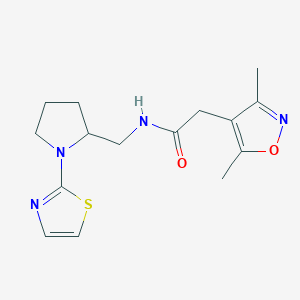2-(3,5-dimethylisoxazol-4-yl)-N-((1-(thiazol-2-yl)pyrrolidin-2-yl)methyl)acetamide