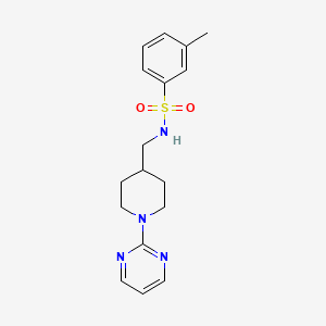 molecular formula C17H22N4O2S B2391027 3-methyl-N-((1-(pyrimidin-2-yl)piperidin-4-yl)methyl)benzenesulfonamide CAS No. 1235148-70-5