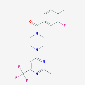 4-[4-(3-Fluoro-4-methylbenzoyl)piperazin-1-yl]-2-methyl-6-(trifluoromethyl)pyrimidine