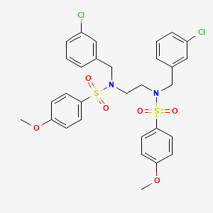 molecular formula C30H30Cl2N2O6S2 B2391032 N-(3-chlorobenzyl)-N-(2-{(3-chlorobenzyl)[(4-methoxyphenyl)sulfonyl]amino}ethyl)-4-methoxybenzenesulfonamide CAS No. 338775-09-0