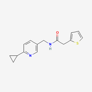 molecular formula C15H16N2OS B2391034 N-((6-cyclopropylpyridin-3-yl)methyl)-2-(thiophen-2-yl)acetamide CAS No. 2309313-18-4