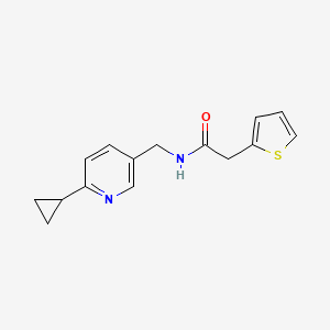 N-((6-cyclopropylpyridin-3-yl)methyl)-2-(thiophen-2-yl)acetamide