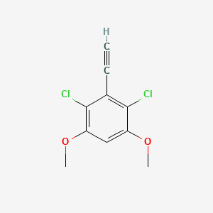 molecular formula C10H8Cl2O2 B2391040 2,4-二氯-3-乙炔基-1,5-二甲氧基苯 CAS No. 1453211-48-7