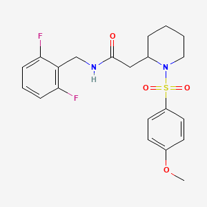 molecular formula C21H24F2N2O4S B2391052 N-(2,6-difluorobenzyl)-2-(1-((4-methoxyphenyl)sulfonyl)piperidin-2-yl)acetamide CAS No. 941991-24-8