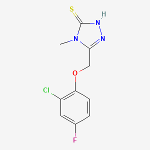 molecular formula C10H9ClFN3OS B2391059 5-[(2-chloro-4-fluorophenoxy)methyl]-4-methyl-4H-1,2,4-triazole-3-thiol CAS No. 725217-82-3