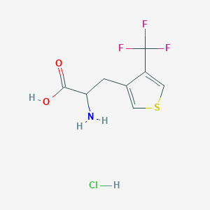 molecular formula C8H9ClF3NO2S B2391064 2-Amino-3-[4-(trifluoromethyl)thiophen-3-yl]propanoic acid;hydrochloride CAS No. 2287260-34-6