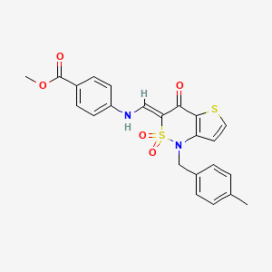 (Z)-methyl 4-(((1-(4-methylbenzyl)-2,2-dioxido-4-oxo-1H-thieno[3,2-c][1,2]thiazin-3(4H)-ylidene)methyl)amino)benzoate