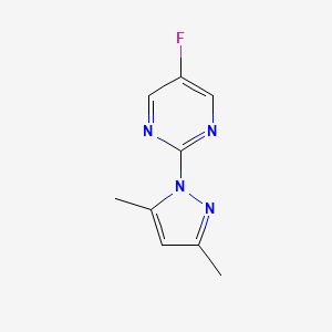 molecular formula C9H9FN4 B2391081 2-(3,5-Dimethylpyrazol-1-yl)-5-fluoropyrimidin CAS No. 1566674-58-5