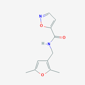 molecular formula C11H12N2O3 B2391086 N-((2,5-二甲基呋喃-3-基)甲基)异噁唑-5-甲酰胺 CAS No. 1448077-22-2