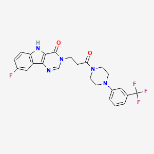 8-fluoro-3-(3-oxo-3-(4-(3-(trifluoromethyl)phenyl)piperazin-1-yl)propyl)-3H-pyrimido[5,4-b]indol-4(5H)-one