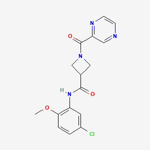 N-(5-chloro-2-methoxyphenyl)-1-(pyrazine-2-carbonyl)azetidine-3-carboxamide