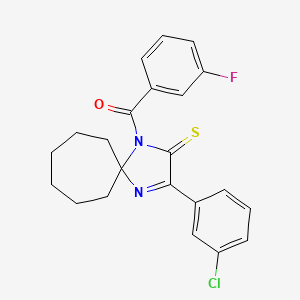 3-(3-Chlorophenyl)-1-(3-fluorobenzoyl)-1,4-diazaspiro[4.6]undec-3-ene-2-thione