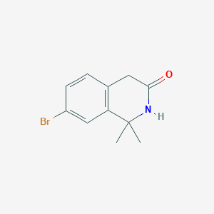 molecular formula C11H12BrNO B2391102 7-Bromo-1,1-dimethyl-1,2-dihydroisoquinolin-3(4H)-one CAS No. 1935607-73-0