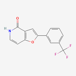 molecular formula C14H8F3NO2 B2391103 2-[3-(Trifluoromethyl)phenyl]furo[3,2-C]pyridin-4(5h)-One CAS No. 892163-50-7