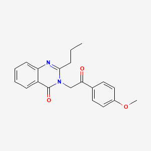 molecular formula C20H20N2O3 B2391106 3-[2-(4-methoxyphenyl)-2-oxoethyl]-2-propyl-4(3H)-quinazolinone CAS No. 866010-55-1