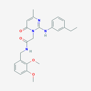 N-(2,3-dimethoxybenzyl)-2-(2-((3-ethylphenyl)amino)-4-methyl-6-oxopyrimidin-1(6H)-yl)acetamide
