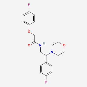 molecular formula C20H22F2N2O3 B2391131 2-(4-fluorophenoxy)-N-(2-(4-fluorophenyl)-2-morpholinoethyl)acetamide CAS No. 920420-63-9
