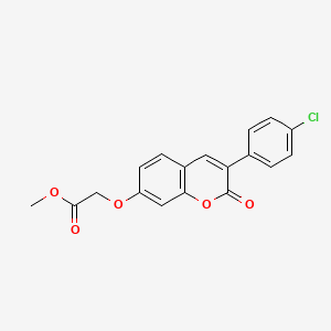 B2391133 Methyl 2-[3-(4-chlorophenyl)-2-oxochromen-7-yl]oxyacetate CAS No. 713500-75-5