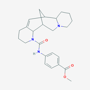 molecular formula C24H31N3O3 B2391136 4-[(3,4,6,7,8,9,10,12,13,13a-十氢-2H-6,13-甲烷二吡啶并[1,2-a:3',2'-e]氮杂辛-1(6aH)-基羰基)氨基]苯甲酸甲酯 CAS No. 1797055-05-0