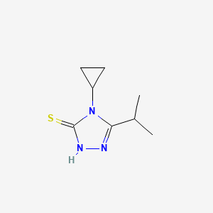 molecular formula C8H13N3S B2391137 4-cyclopropyl-5-isopropyl-4H-1,2,4-triazole-3-thiol CAS No. 923112-78-1