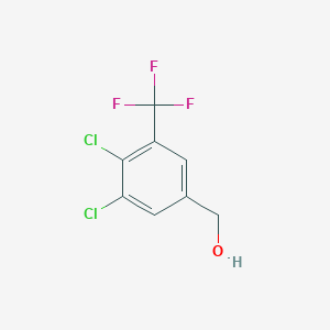 molecular formula C8H5Cl2F3O B2391144 3,4-Dichloro-5-(trifluoromethyl)benzyl alcohol CAS No. 1824048-31-8