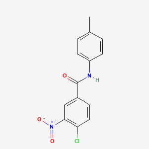 molecular formula C14H11ClN2O3 B2391145 4-chloro-N-(4-methylphenyl)-3-nitrobenzamide CAS No. 328258-50-0
