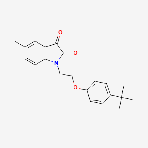 molecular formula C21H23NO3 B2391163 1-[2-(4-tert-butylphenoxy)ethyl]-5-methyl-1H-indole-2,3-dione CAS No. 620931-54-6