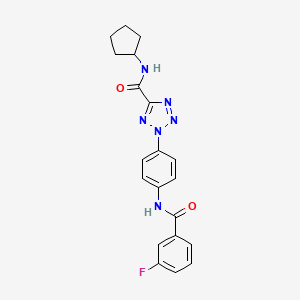 N-cyclopentyl-2-(4-(3-fluorobenzamido)phenyl)-2H-tetrazole-5-carboxamide