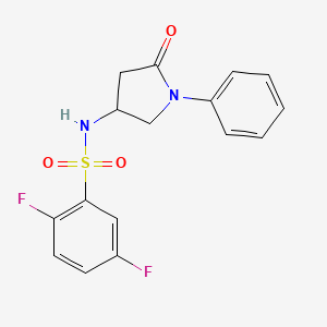 2,5-difluoro-N-(5-oxo-1-phenylpyrrolidin-3-yl)benzenesulfonamide