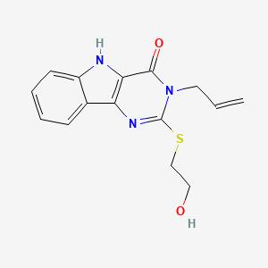 2-(2-hydroxyethylsulfanyl)-3-prop-2-enyl-5H-pyrimido[5,4-b]indol-4-one
