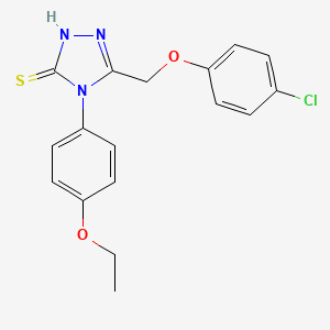 molecular formula C17H16ClN3O2S B2391179 5-(4-chlorophenoxymethyl)-4-(4-ethoxyphenyl)-4H-1,2,4-triazole-3-thiol CAS No. 73216-27-0