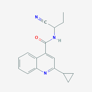 molecular formula C17H17N3O B2391182 N-(1-cyanopropyl)-2-cyclopropylquinoline-4-carboxamide CAS No. 1311636-72-2