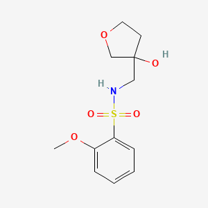 molecular formula C12H17NO5S B2391183 N-((3-hydroxytetrahydrofuran-3-yl)methyl)-2-methoxybenzenesulfonamide CAS No. 1914263-36-7