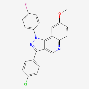 molecular formula C23H15ClFN3O B2391188 3-(4-chlorophenyl)-1-(4-fluorophenyl)-8-methoxy-1H-pyrazolo[4,3-c]quinoline CAS No. 901268-98-2