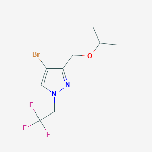 4-bromo-3-(isopropoxymethyl)-1-(2,2,2-trifluoroethyl)-1H-pyrazole