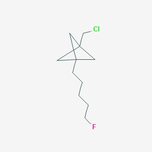 molecular formula C11H18ClF B2391193 1-(Chloromethyl)-3-(5-fluoropentyl)bicyclo[1.1.1]pentane CAS No. 2287298-35-3