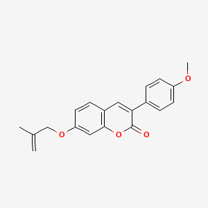 molecular formula C20H18O4 B2391200 3-(4-甲氧基苯基)-7-((2-甲烯丙基)氧基)-2H-色烯-2-酮 CAS No. 859658-52-9