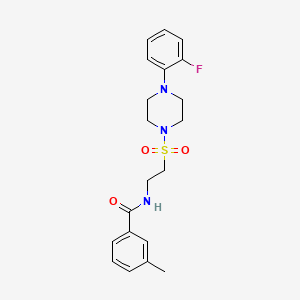 molecular formula C20H24FN3O3S B2391207 N-[2-[4-(2-fluorofenil)piperazin-1-il]sulfoniletil]-3-metilbenzamida CAS No. 897613-45-5