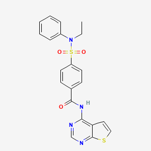 4-(N-ethyl-N-phenylsulfamoyl)-N-(thieno[2,3-d]pyrimidin-4-yl)benzamide
