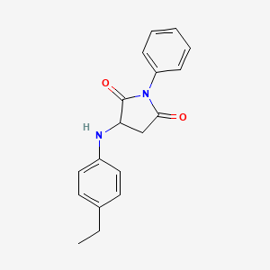 molecular formula C18H18N2O2 B2391223 3-((4-乙基苯基)氨基)-1-苯基吡咯烷-2,5-二酮 CAS No. 1008061-39-9