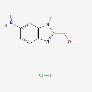 molecular formula C9H12ClN3O B2391245 2-(methoxymethyl)-1H-benzo[d]imidazol-6-amine hydrochloride CAS No. 1322604-28-3