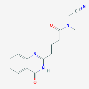 molecular formula C15H16N4O2 B2391248 N-(cyanomethyl)-N-methyl-4-(4-oxo-3,4-dihydroquinazolin-2-yl)butanamide CAS No. 1258689-29-0