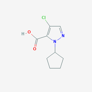 molecular formula C9H11ClN2O2 B2391250 4-chloro-1-cyclopentyl-1H-pyrazole-5-carboxylic acid CAS No. 1006493-95-3