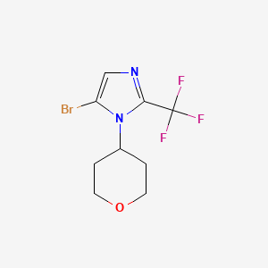 molecular formula C9H10BrF3N2O B2391254 5-Bromo-1-(oxan-4-yl)-2-(trifluoromethyl)imidazole CAS No. 2253631-13-7