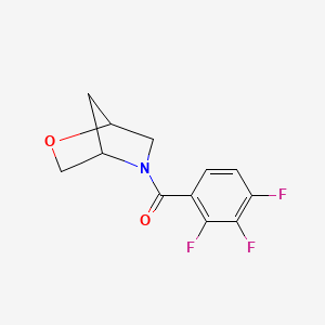 molecular formula C12H10F3NO2 B2391256 2-Oxa-5-azabicyclo[2.2.1]heptan-5-yl(2,3,4-trifluorophenyl)methanone CAS No. 2034455-13-3